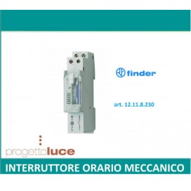 FINDER 12118230 INTERRUTTORE ORARIO CON RISERVA DI CARICA 1 MODULO