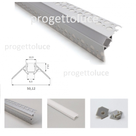 Lampo Strip LED 230V Striscia 50 Metri 13W/mt Bobina Flessibili Alta  luminosità IP65