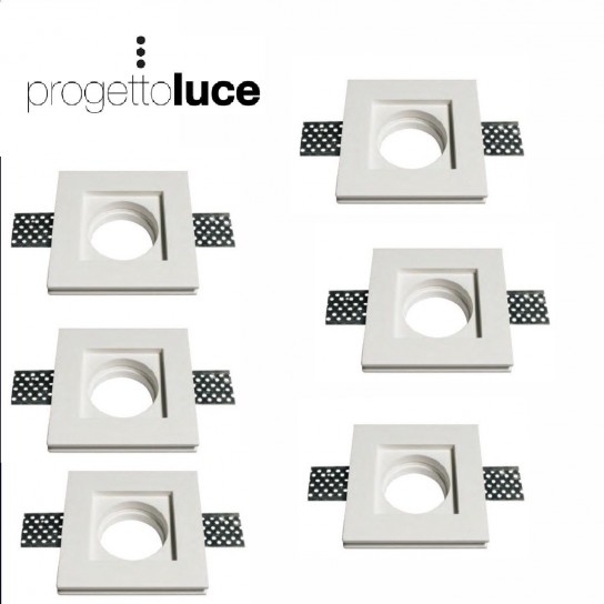 Porta Faretto in Gesso Ceramico incasso con portalampada GU10 - progetto  luce s.r.l.