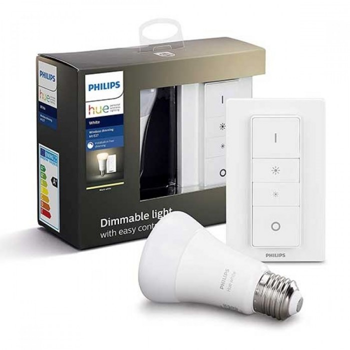 Philips Hue White, Lampadina LED Smart a Filamento, Bluetooth, Dimmerabile,  E27, Luce Bianca Calda