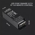 V-TAC VT-2414 CONTROLLER DIMMER SYNC CONNESIONE RJ45 STRIP LED CON TELECOMANDO