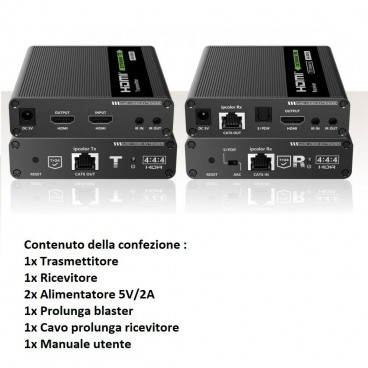 Amplificatore Extender HDMI 4K fino a 70m su Cavo Cat.6/6A/7 punto-punto Techly