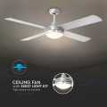 VENTILATORE SOFFITTO VTAC 4 PALE 2 X E27 LAMPADA MOTORE DA 60W TELECOMANDO