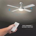 VENTILATORE SOFFITTO VTAC 4 PALE 2 X E27 LAMPADA MOTORE DA 60W TELECOMANDO