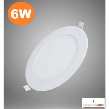 PANNELLO LED FARO FARETTO DA INCASSO DA 6W ROTONDO ULTRA SLIM