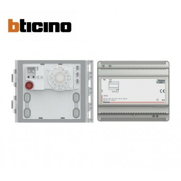 Bticino 360002 kit base impianto audio con modulo sfera 351100 e alimentatore