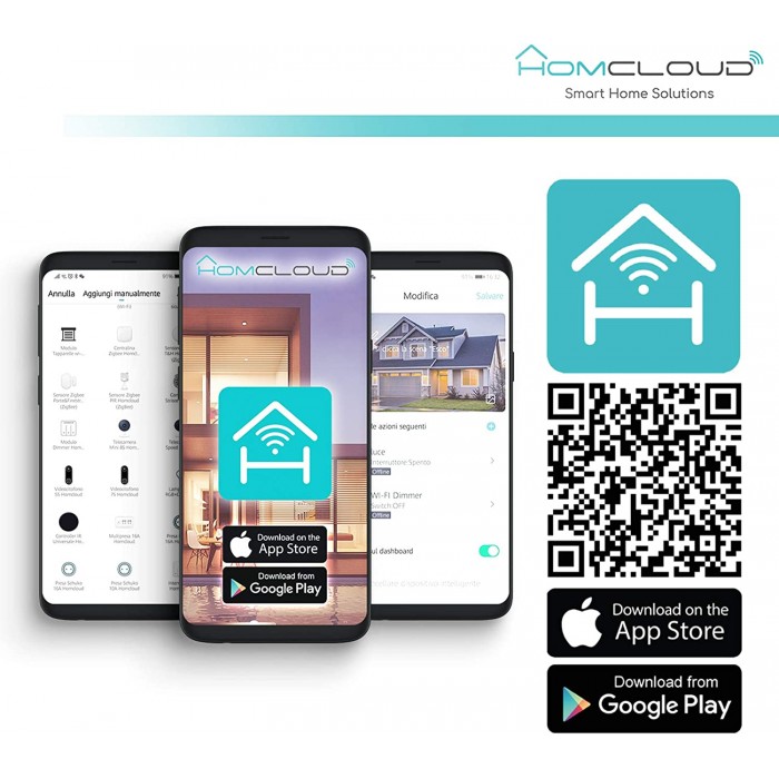 Homcloud Cronotermostato Digitale WiFi SMART Compatibille ALEXA GOOGLE