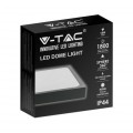 V-TAC Plafoniera LED Quadrata 18W Colore Nero Luce Calda, Naturale, Fredda IP44