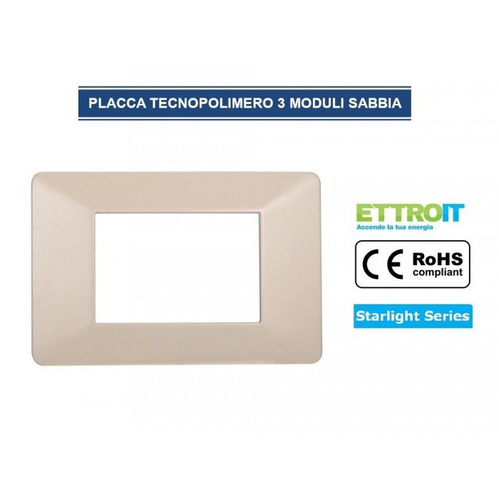 Placche Placca compatibili Vimar Plana 2 3 4 7 Posti Colore SABBIA