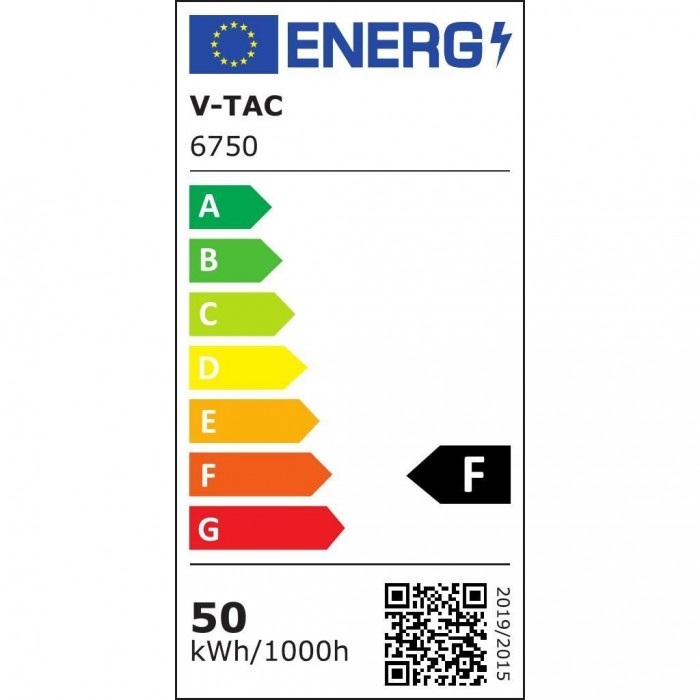 V-TAC VT-4954 FARO LED 50W SMD IP65 SLIM NERO