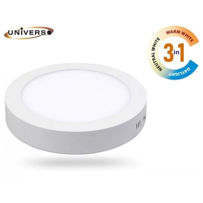 Circolina led rotonda da 18w vari colori due modalita di installazione  COLORE LUCE 3000K LUCE CALDA