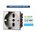 SERIE BTICINO FRUTTI AXOLUTE SILVER COMPATIBILE PRESA SCHUKO INTERRUTTORI USB TV