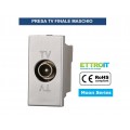 SERIE BTICINO FRUTTI AXOLUTE SILVER COMPATIBILE PRESA SCHUKO INTERRUTTORI USB TV