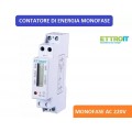 CONTATORE di ENERGIA ELETTRICA MONOFASE DIGITALE 5 (45A) 220V PER USO DOMESTICO