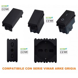 SERIE VIMAR ARKE COMPATIBILE FRUTTI PRESA SCHUKO PULSANTE INTERRUTTORE USB TV