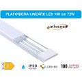 PLAFONIERA LINEARE LED UNIVERSO ALTA LUMINOSITA' 7200 LUMEN 150CM 72 WATT IP20