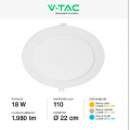 PANNELLO LED FARO FARETTO DA INCASSO CON DRIVER 18W ROTONDO SLIM V-TAC