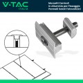 V-TAC Morsetti Centrali in Alluminio per Fissaggio Pannelli Solari Fotovoltaici