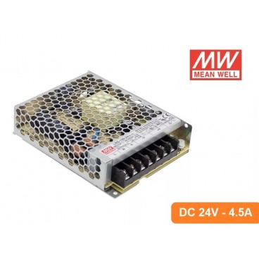 ALIMENTATORE SWITCHING MEANWELL 100W 24VDC 4.5A 100/240VAC DOPPIA USCITA LED