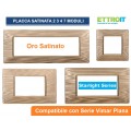 Placche Placca compatibili Vimar Plana 2 3 4 7 Posti Moduli ORO SATINATO