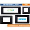 PLACCA SATINATA DI COLORE NERO COMPATIBILE CON SERIE VIMAR PLANA 2 - 3 - 4 - 7 MODULI