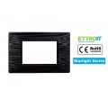 PLACCA SATINATA DI COLORE NERO COMPATIBILE CON SERIE VIMAR PLANA 2 - 3 - 4 - 7 MODULI