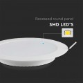 V-Tac Pannello LED Faretto Rotondo Slim 24W SMD da Incasso con Driver