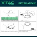 V-Tac Pannello LED Faretto Rotondo Slim 24W SMD da Incasso con Driver