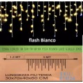 Stringa Tenda Luminosa luci Led Natale da Esterno 120 luci 3 mt Professionale