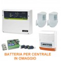 ANTIFURTO ALLARME 4 ZONE KIT COMPLETO DI ACCESSORI CIA PROTEC4 HILTRON SICUR