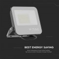 V-TAC Faro LED SMD 50W 160LM/W Colore Nero 4000K Naturale IP65 SLIM 8000lm