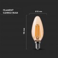 Lampadine led E14 a filamento oliva