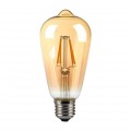 LAMPADA LED FILAMENTO VINTAGE 4W 6W AMBER E27 BULBO LAMPADINA V-TAC CALDA 2200K