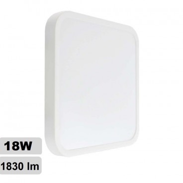 Plafoniera LED Chip Samsung Quadrata 18W 100LM/W Colore Bianco 250mm IP44