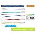 LAMPADA SPIA LED 230V BIANCA BLU VERDE ROSSA GIALLA COMPATIBILE VIMAR PLANA