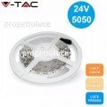 V-TAC STRISCIA LED 5050 24V MONOCOLORE 60 LED METRO BOBINA DA 5 METRI 10W AL MT