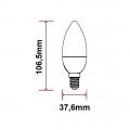 LAMPADINA LED E14 9W A CANDELA C37 820 LUMEN OLIVA CALDA NATURALE e FREDDA