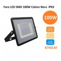 V-TAC VT-49104 FARO LED FLOODLIGHT 100W SMD SLIM IP65 NERO Calda Naturale Fredda