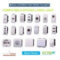 BTICINO LIVING LIGHT COMPATIBILE BIANCO PRESA SCHUKO TV PULSANTE DEVIATORE USB