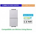 BTICINO LIVING LIGHT COMPATIBILE BIANCO PRESA SCHUKO TV PULSANTE DEVIATORE USB