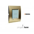 BTICINO LNC4803OF PLACCA 3 MODULI ORO SATINATO LIVINGLIGHT AIR