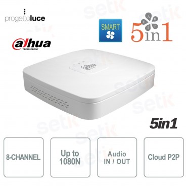 DVR IBRIDO CLOUD HDCVI AHD TVI CVBS IP 8 CH CANALI DAHUA XVR4108C